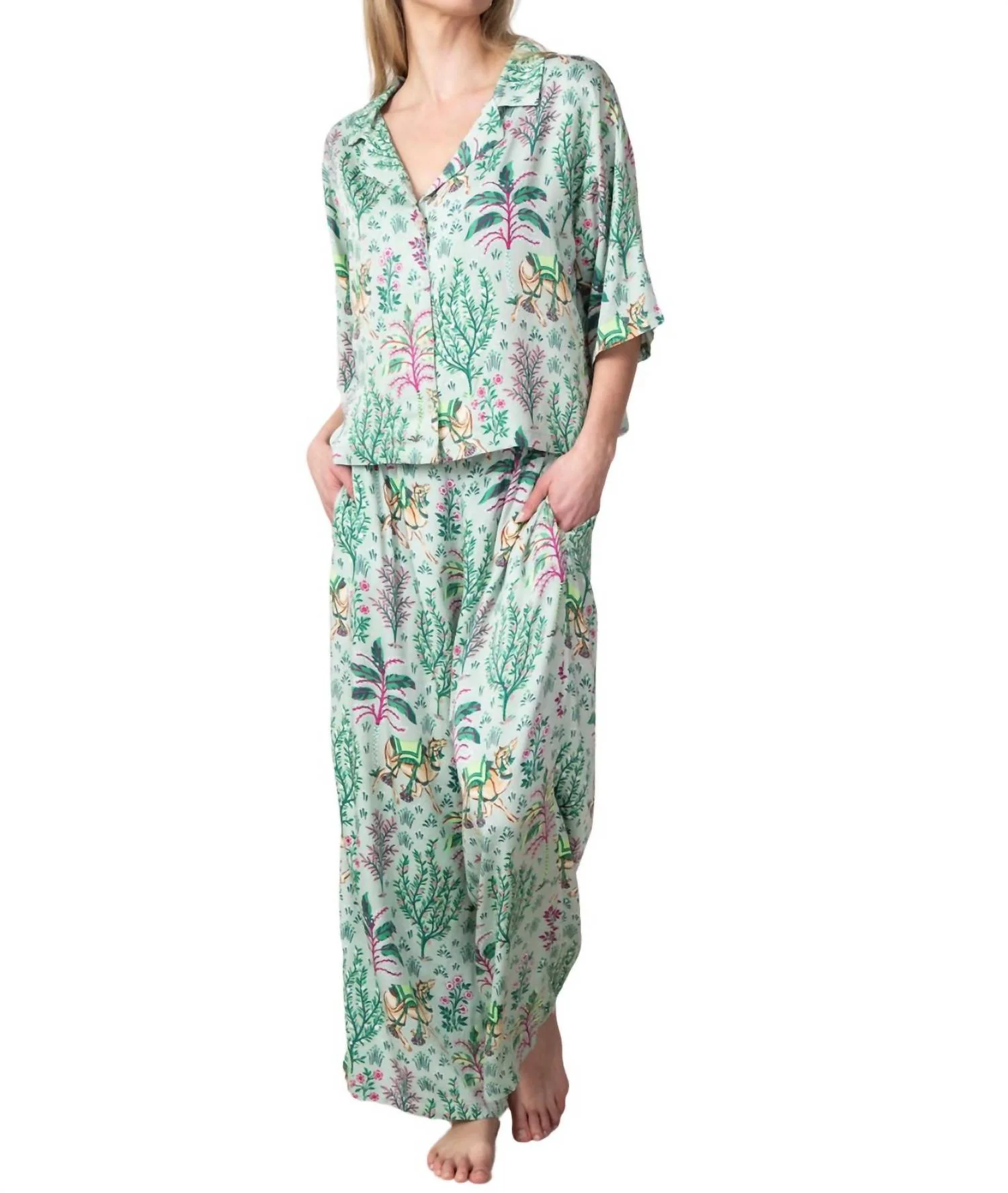 Wildest Dreams Pj Set In Avocado