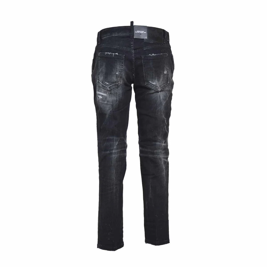 Black Mid-Rise Cropped Twiggy Jeans