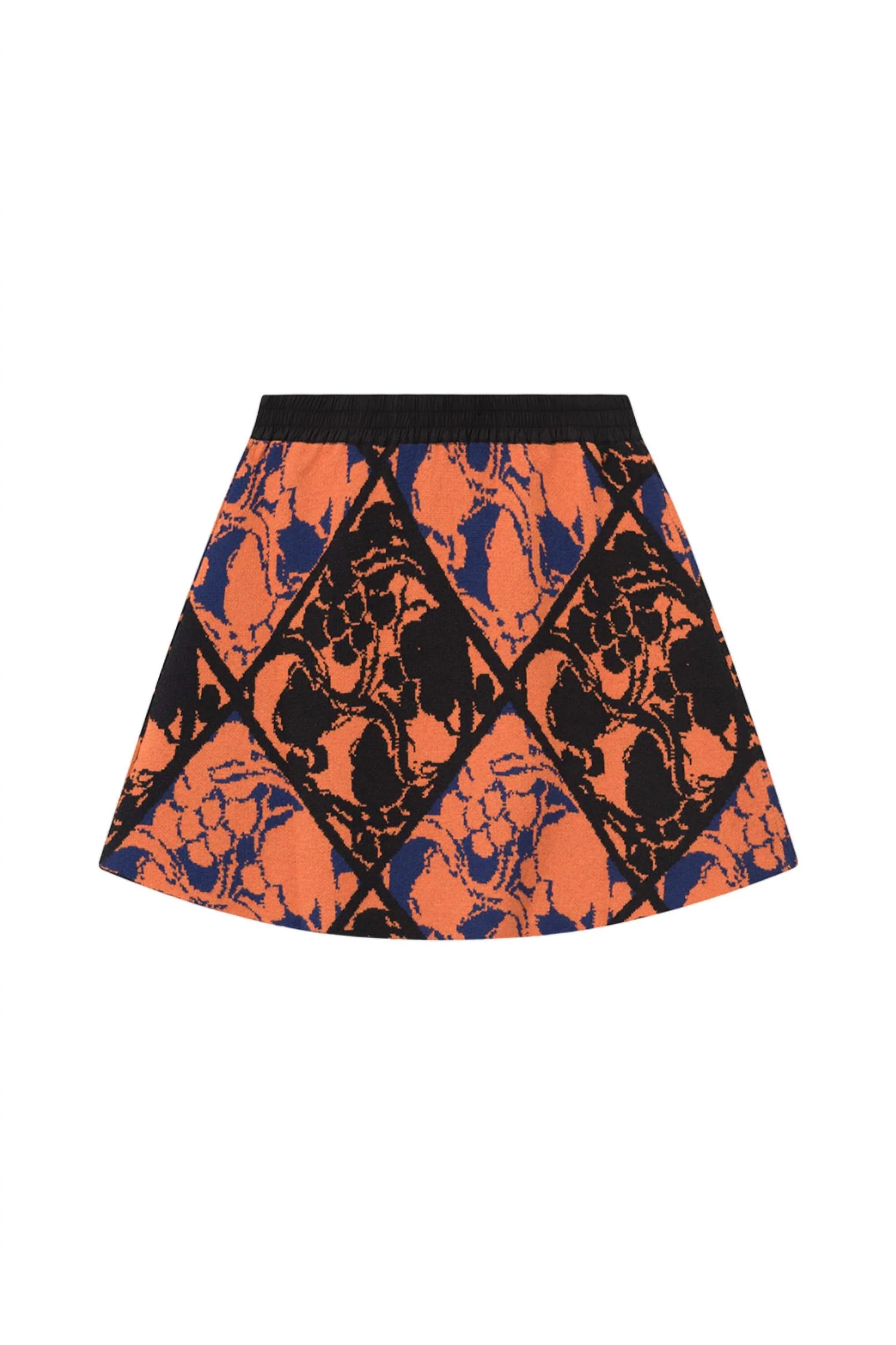 Bailey Jacquard Skirt In Orange