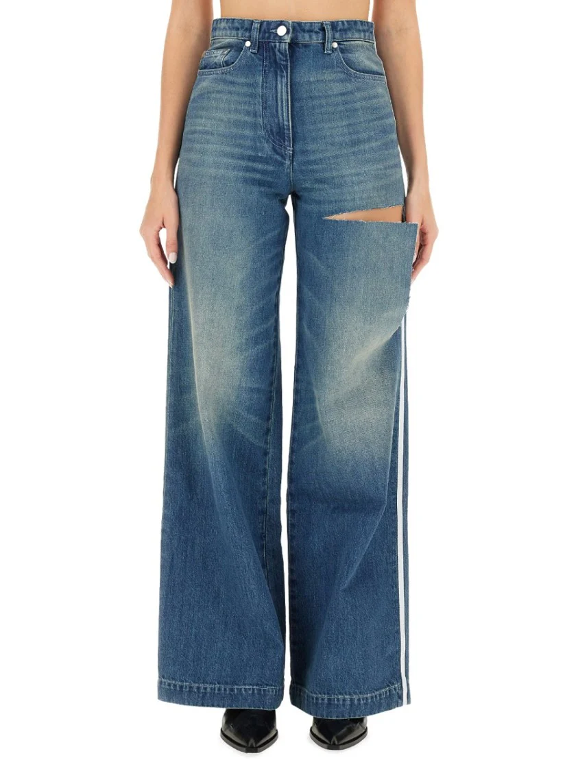 Wide-Fit Jeans With High Waist