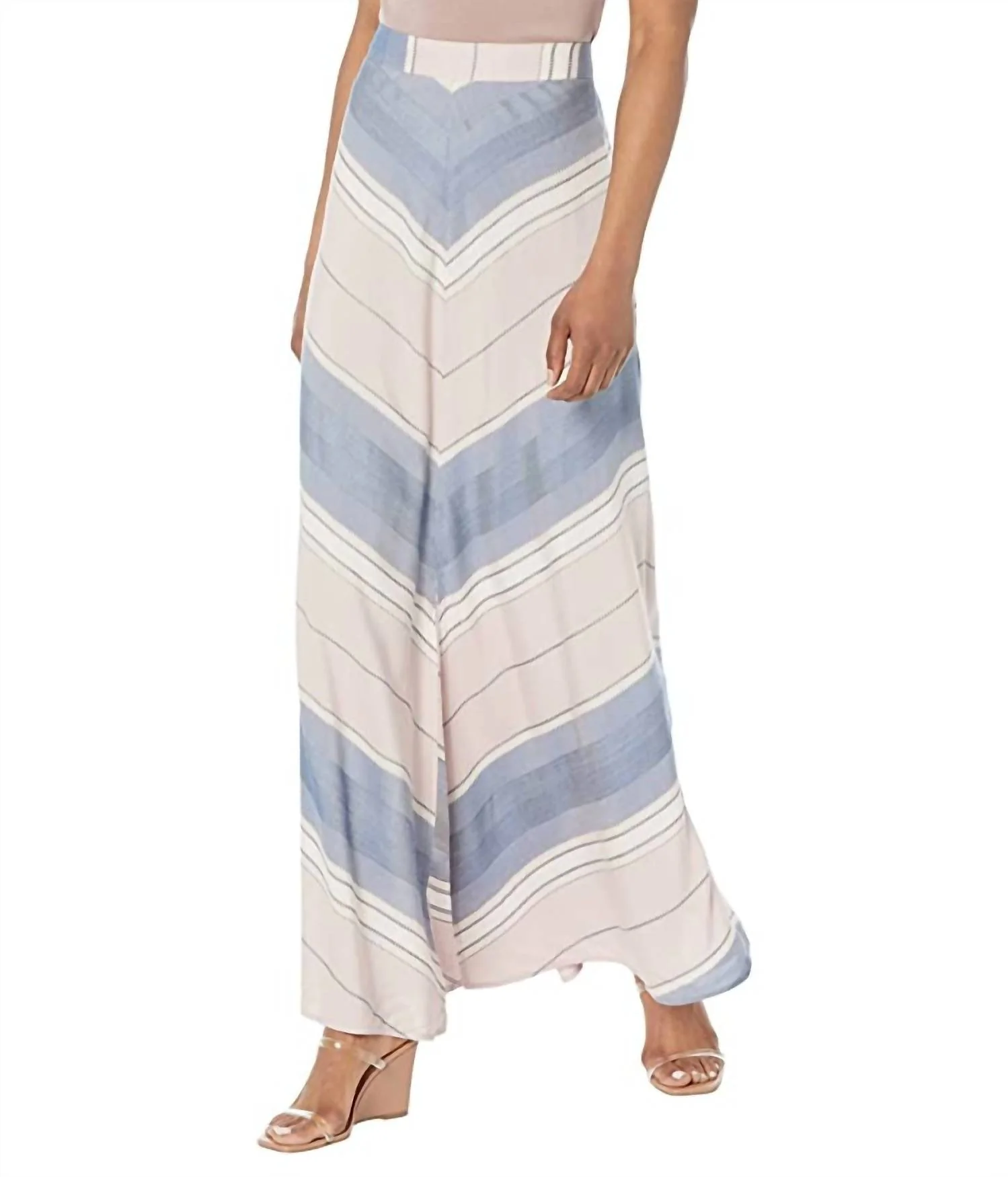 Kayla Stripe Skirt In Patina