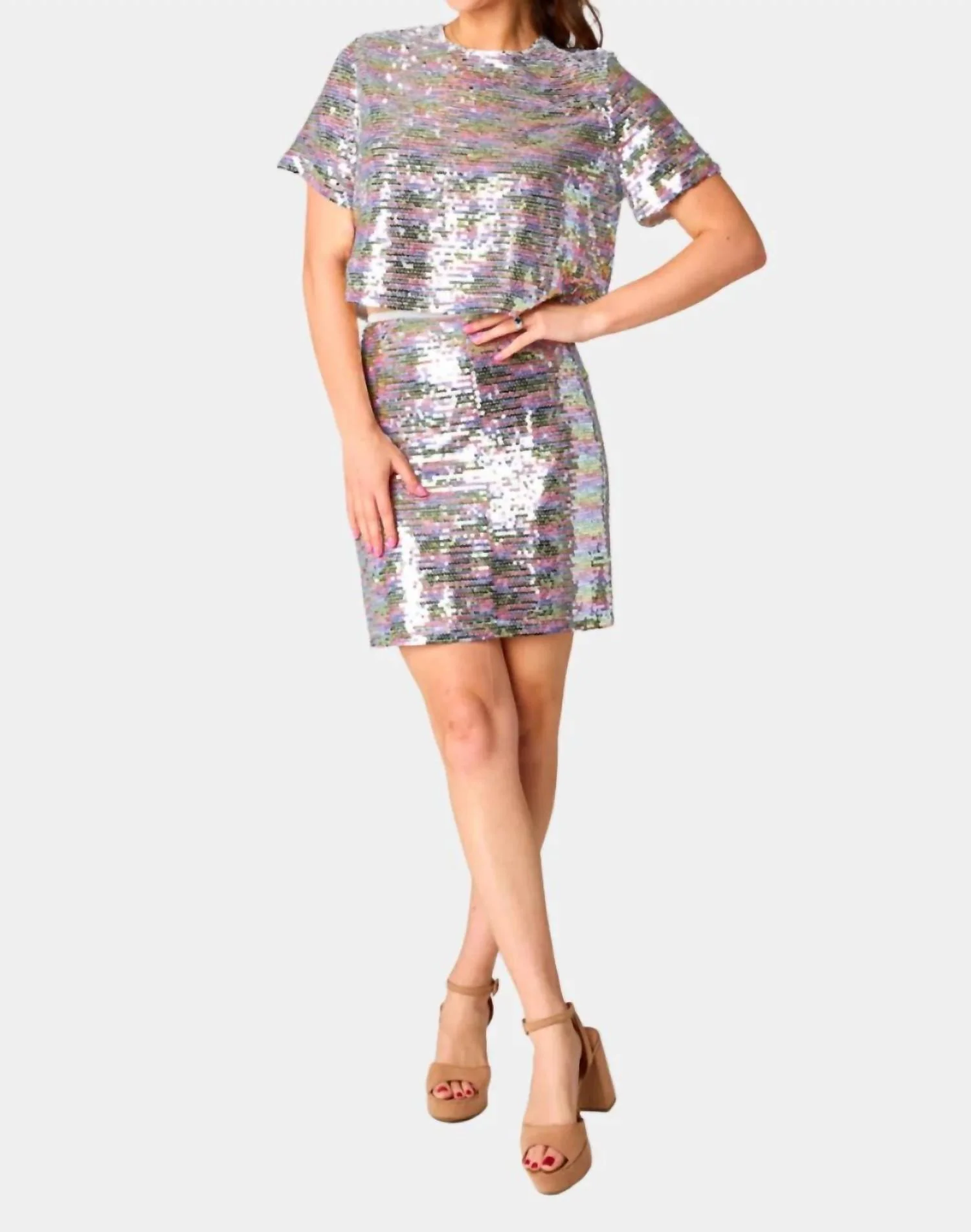 Spicy Two-Piece Set In Silver/mukti