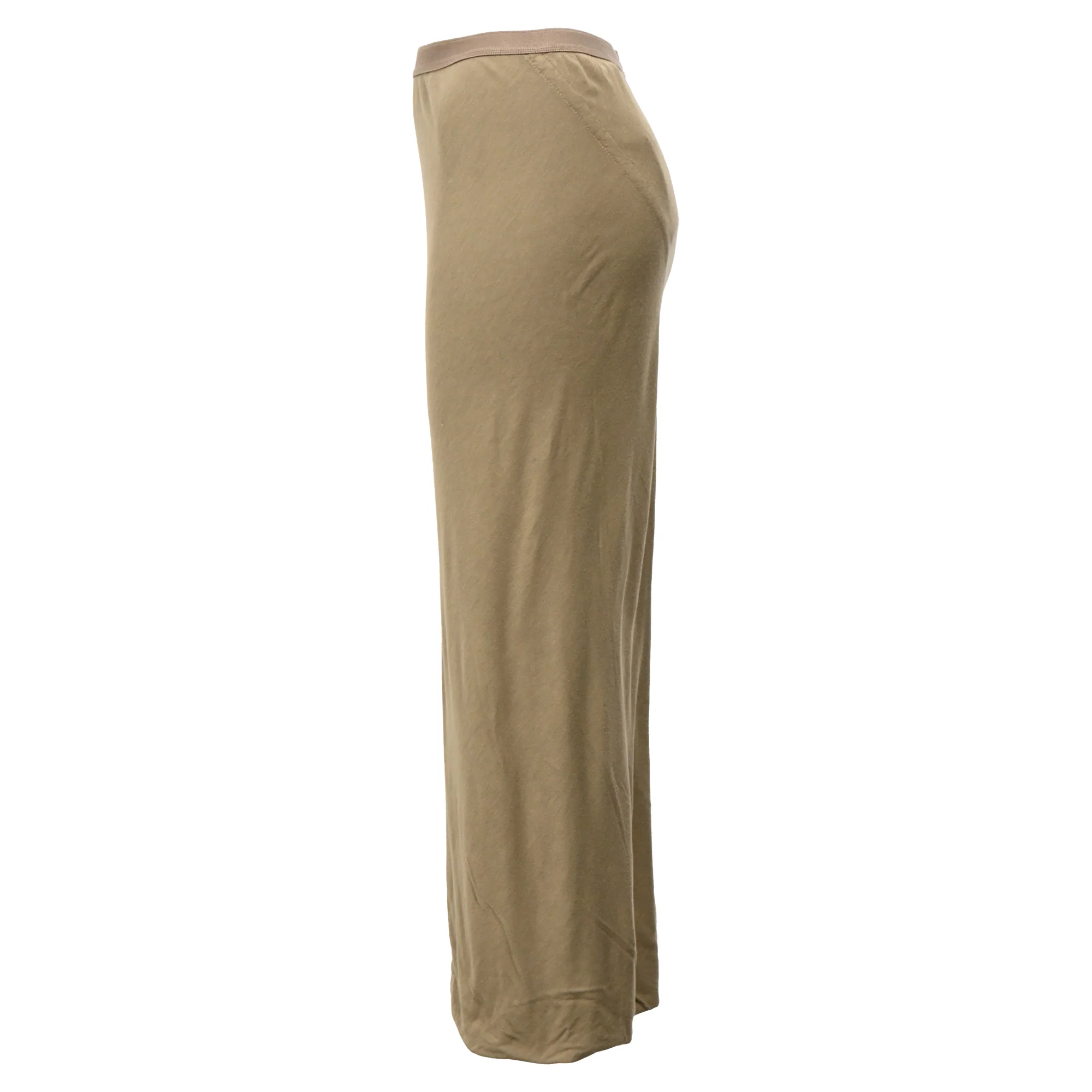 Rick Owens Fitted Midi Skirt in Brown Cotton