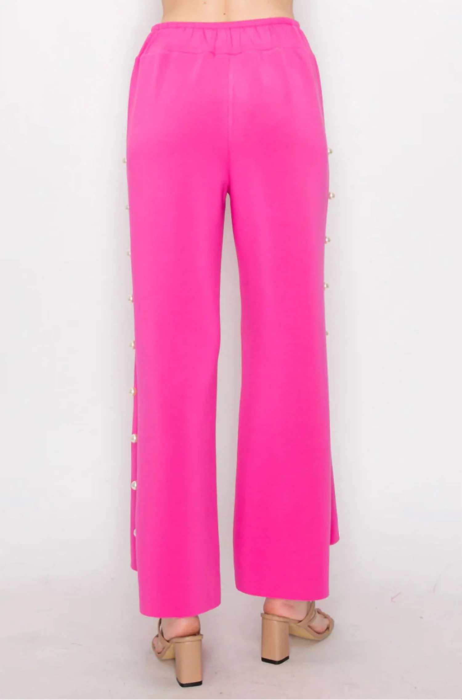 Farrah Pearl Pants In Fuchsia