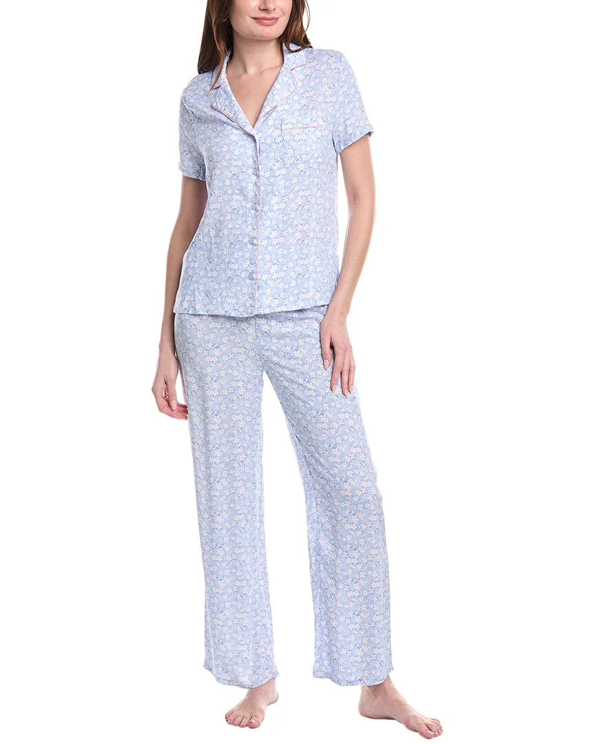 Splendid 2pc Woven Notch Pajama Pant Set
