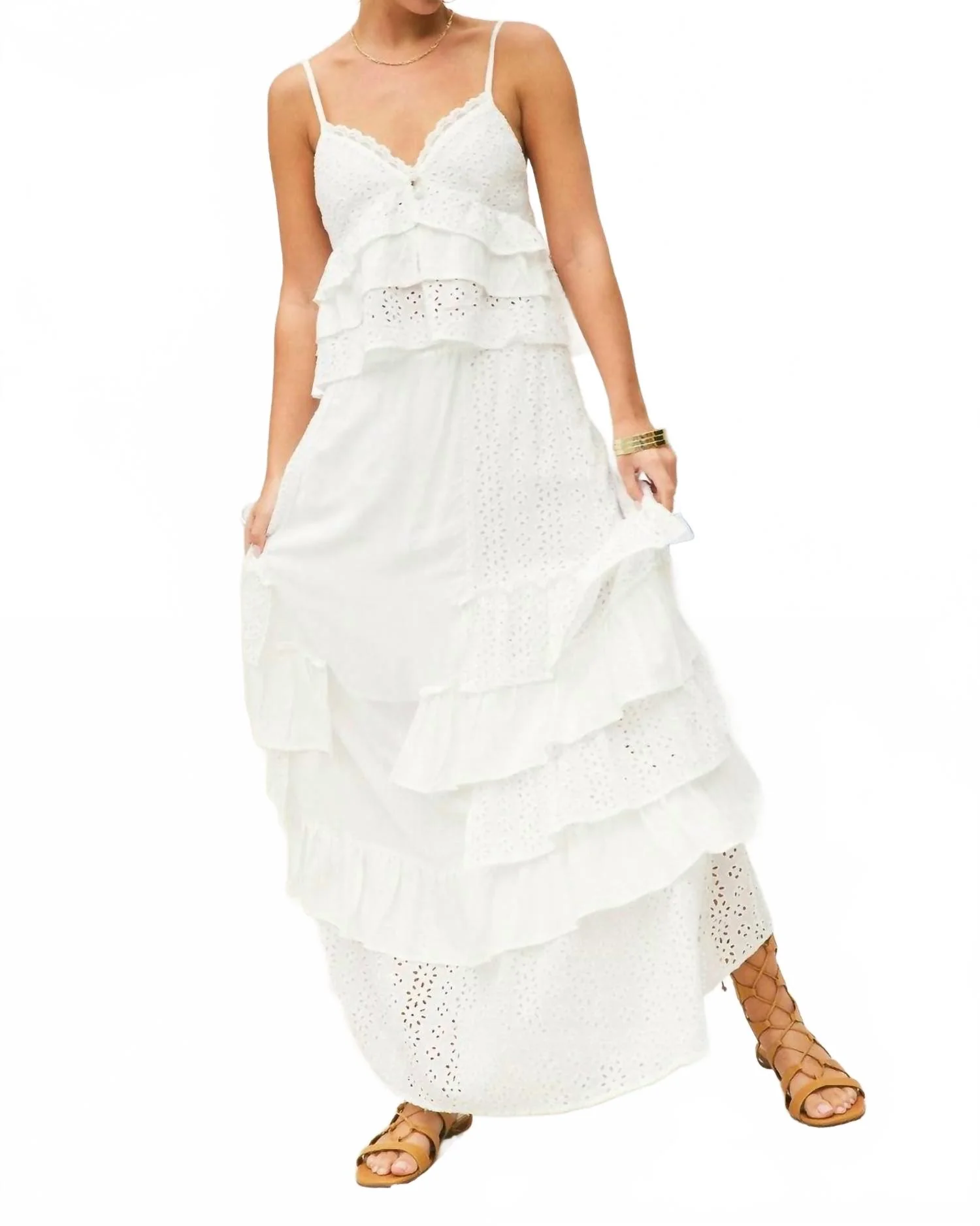 Crop Top And Skirt Set In Off White