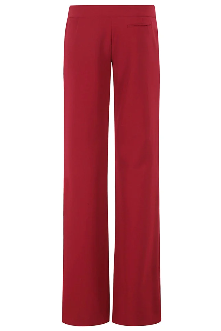 Flared Stretch Pants With Medium Waist