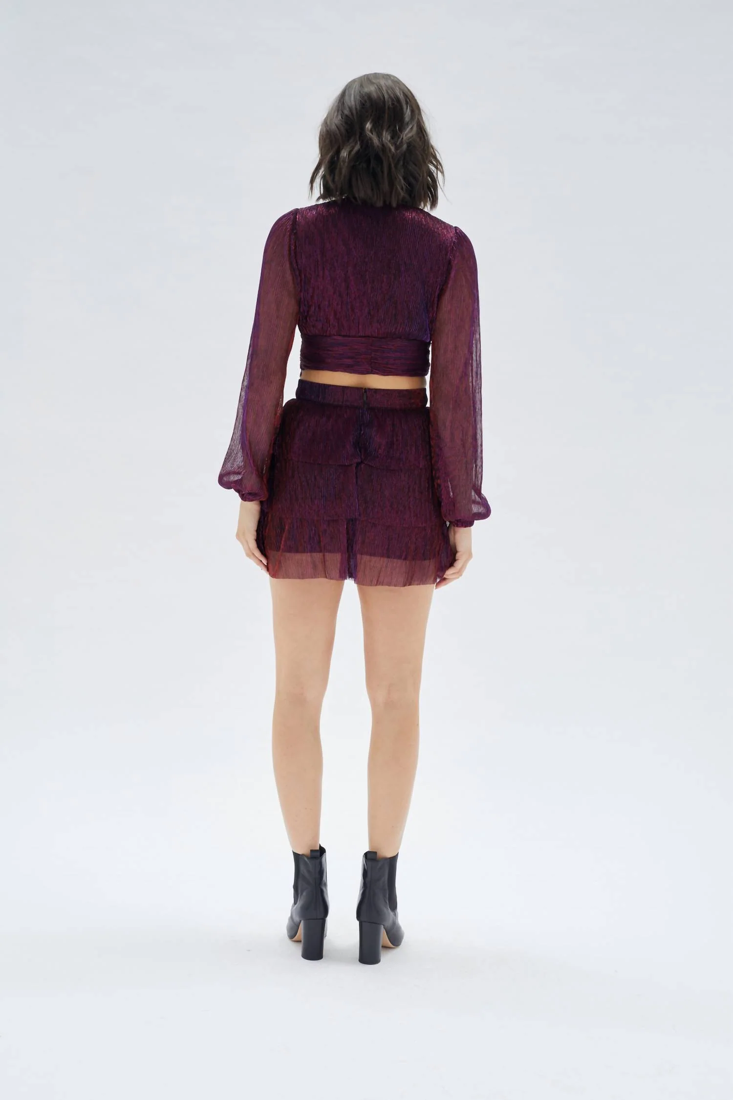 Ines Tiered Mini Skirt In Multi