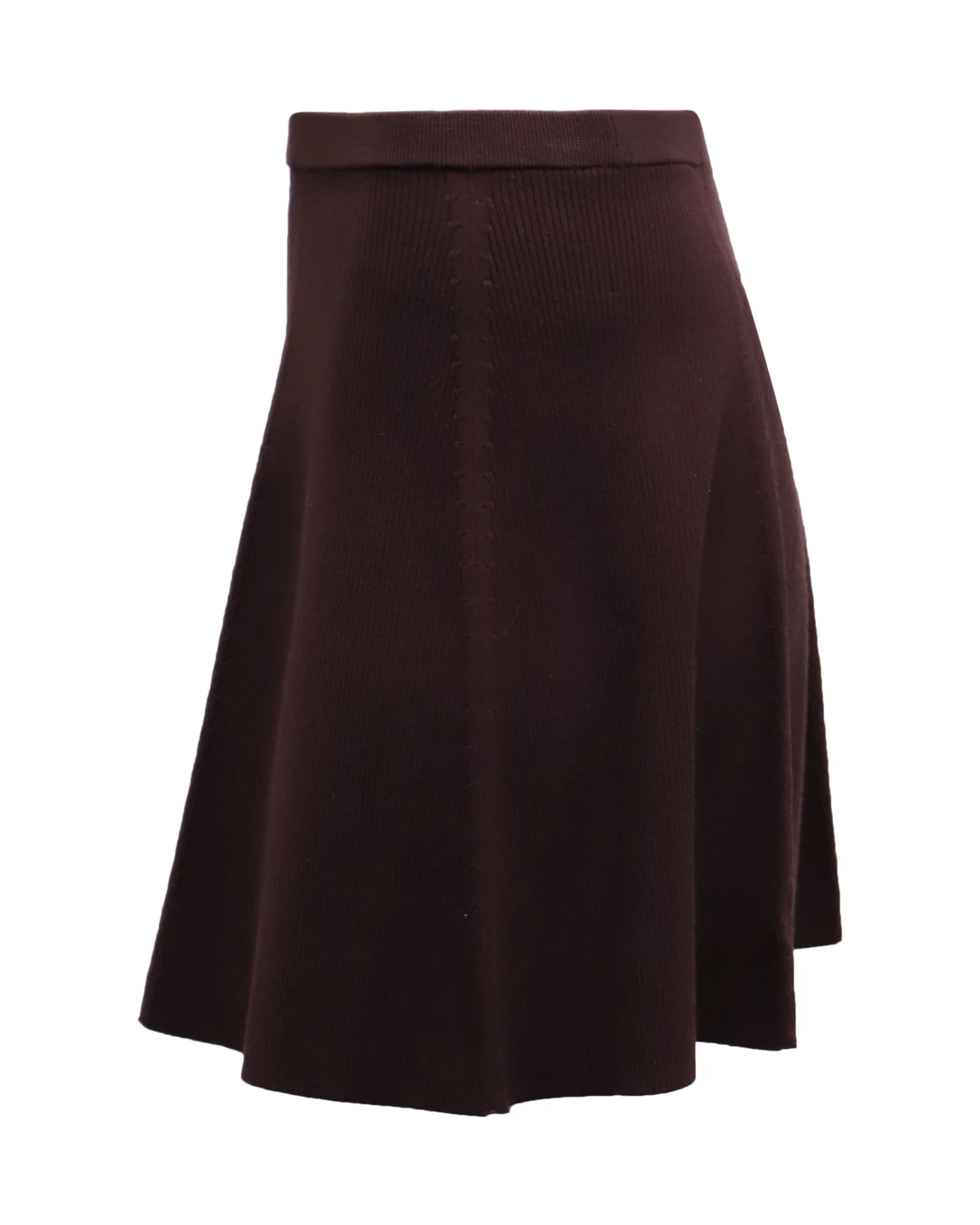 Theory High Waisted A-line Skirt in Burgundy Viscose