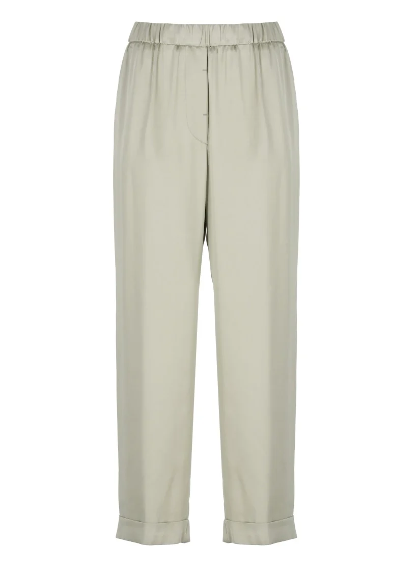 Green Viscose Trousers
