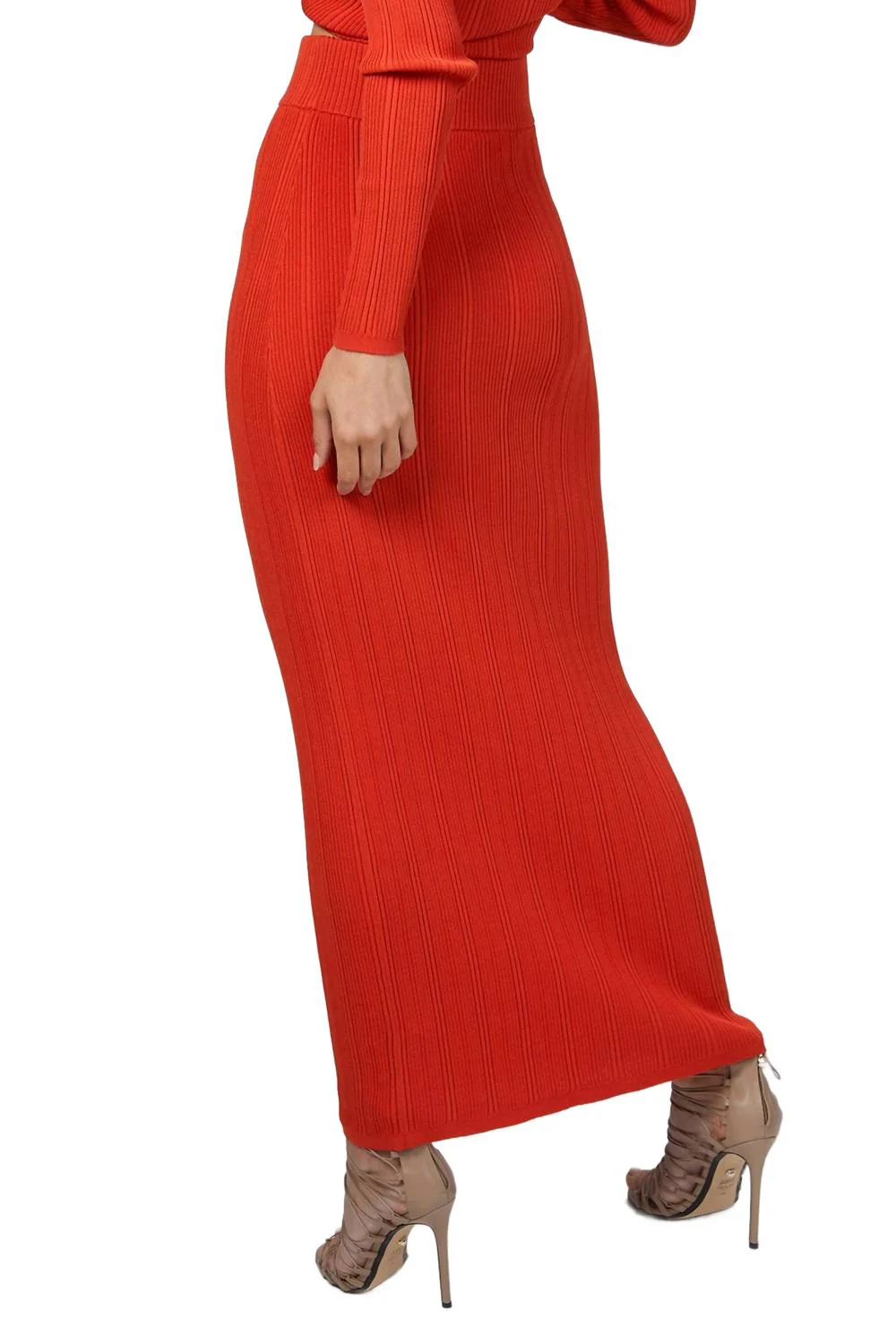Maribel Knit Skirt In Fire