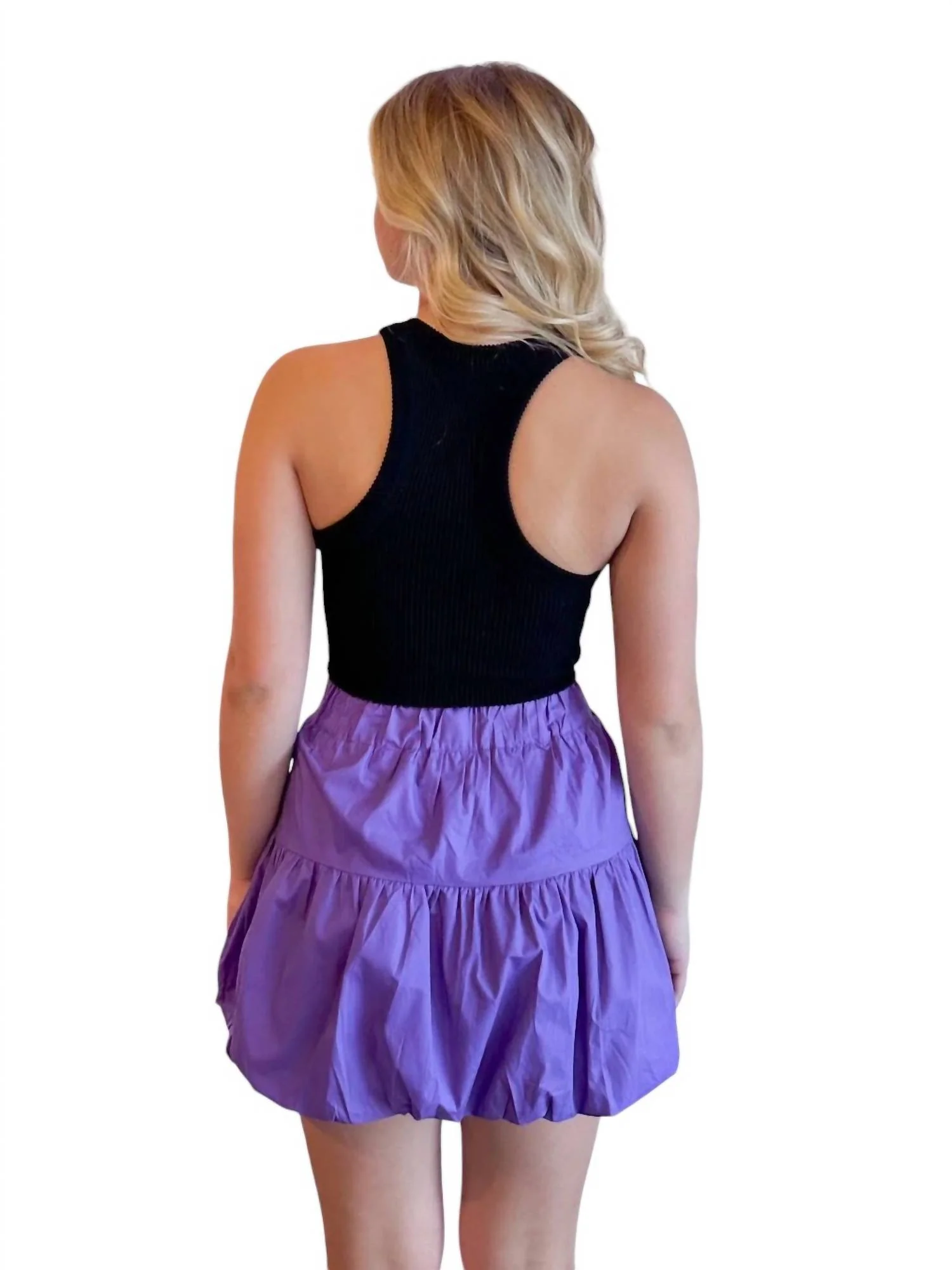 Emerson Balloon Mini Skirt In Purple