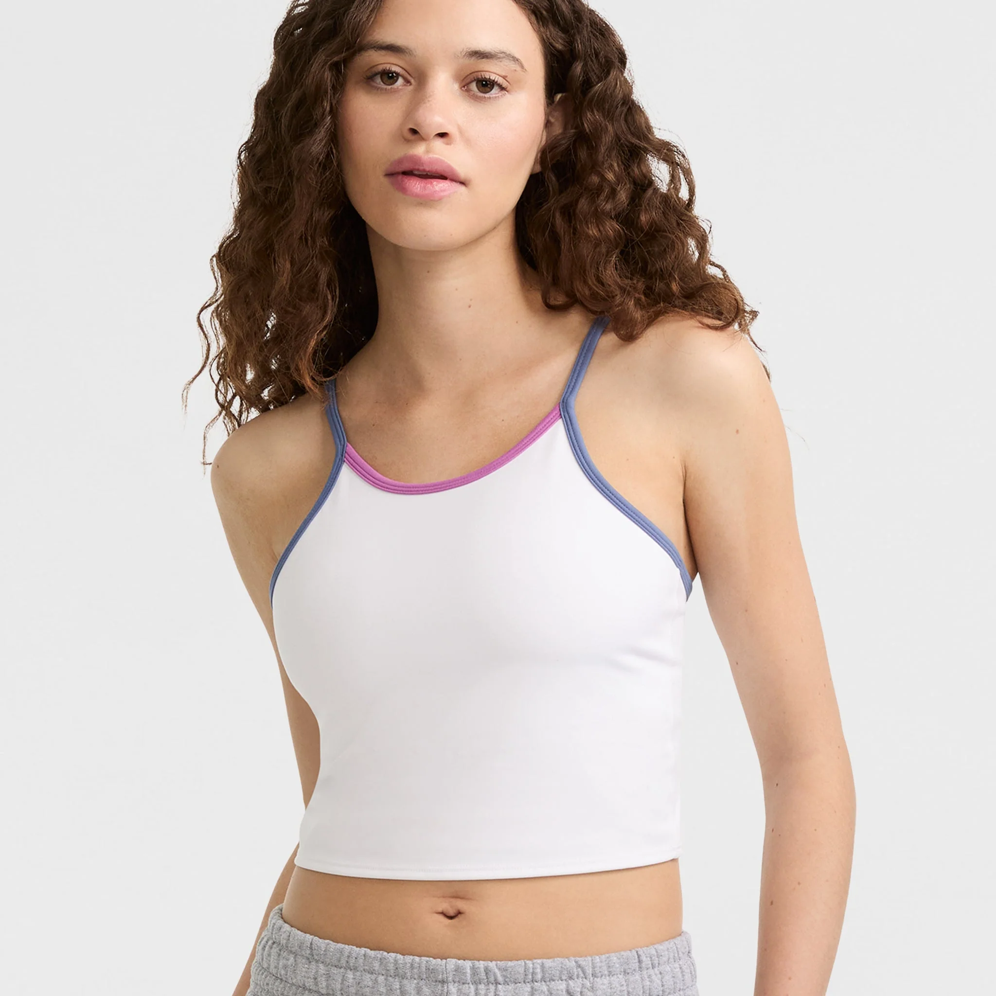 Soft Touch Longline Cami, Shelf Bra, C Logo