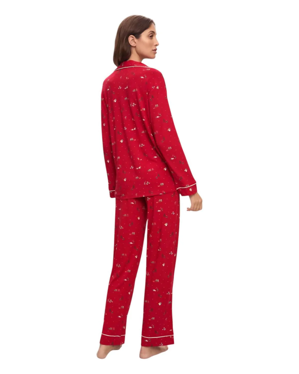 Gisele Long Pj Set In Haute Red