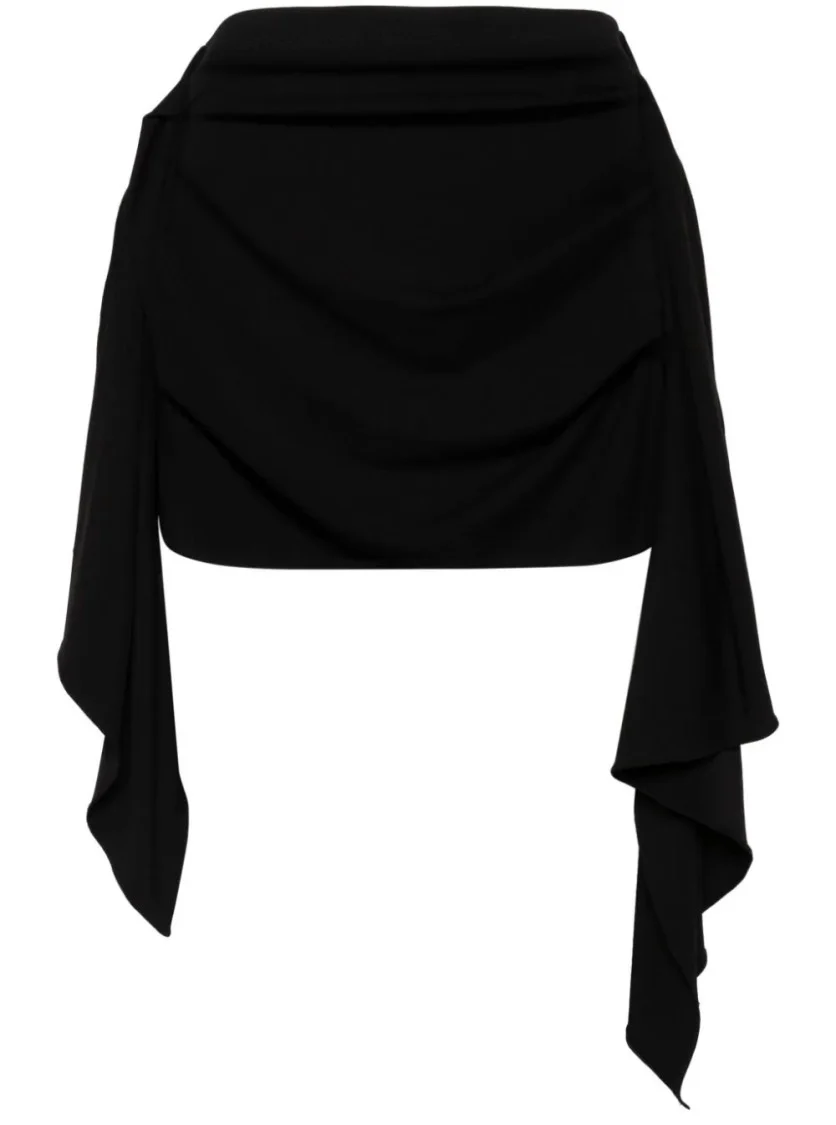 Asymmetrical Hem Mini Skirt