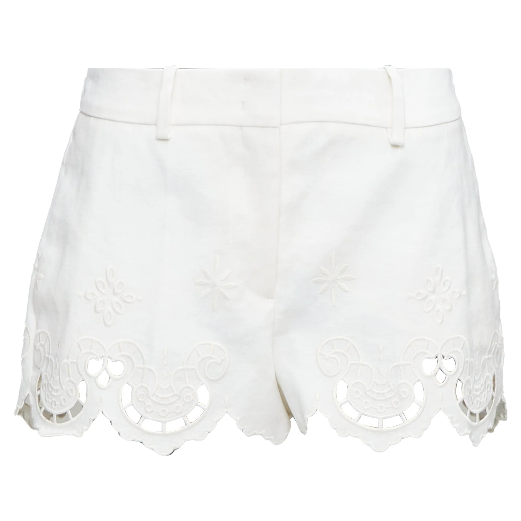 Ermanno Scervino cotton linen embroidered shorts