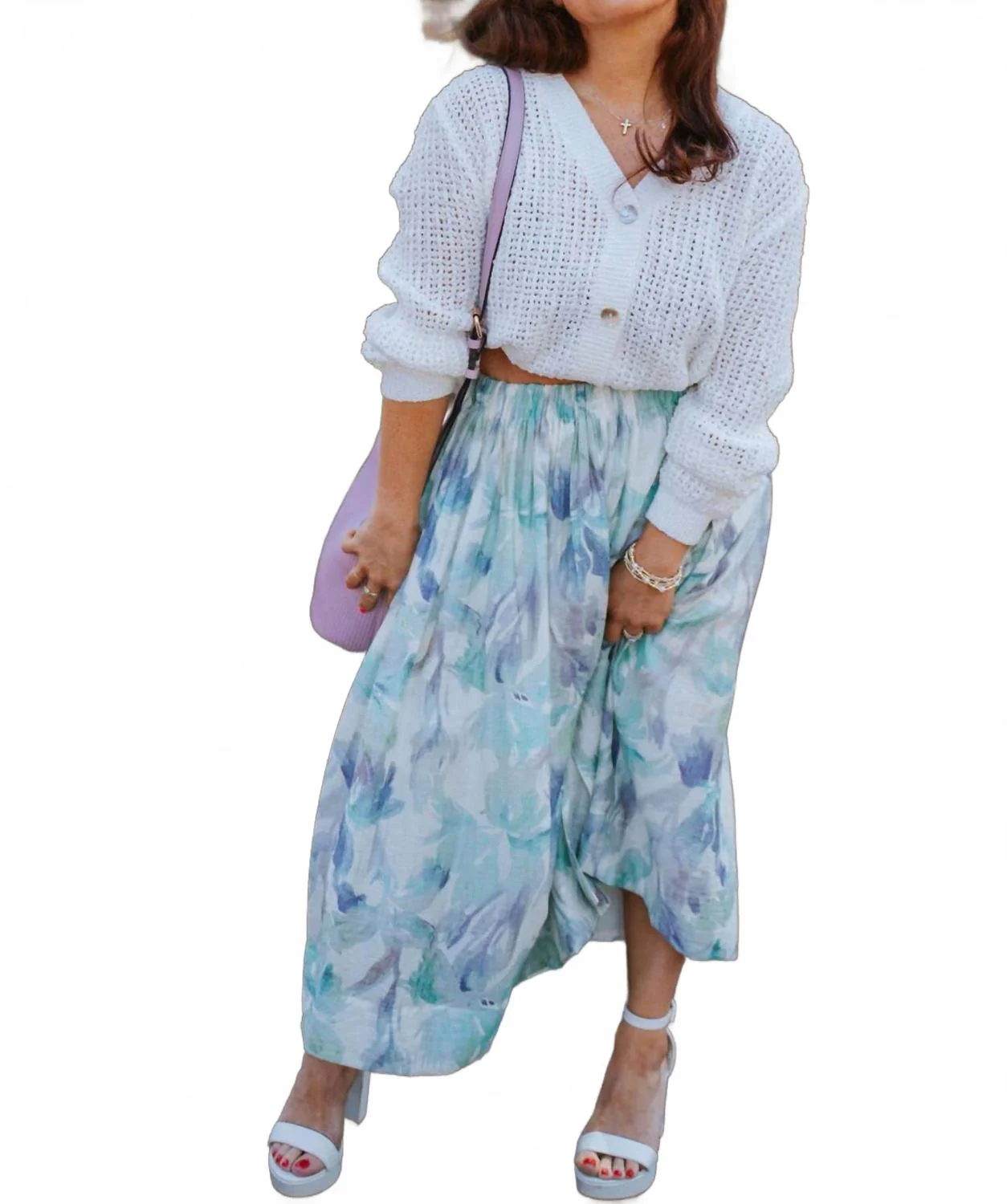 Amari Midi Skirt In Blue