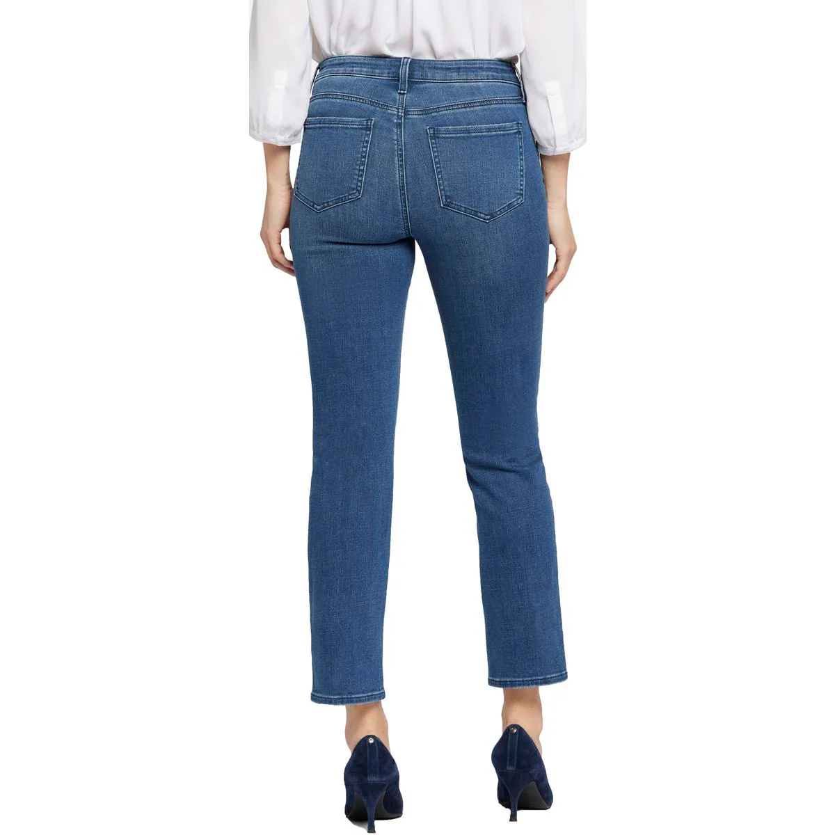 Sheri Womens Slit Denim Ankle Jeans