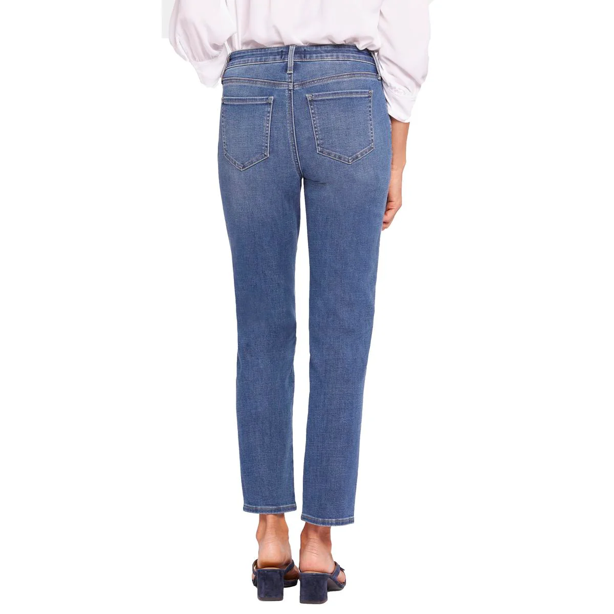 Stella Womens Distressed Denim Tapered Leg Jeans