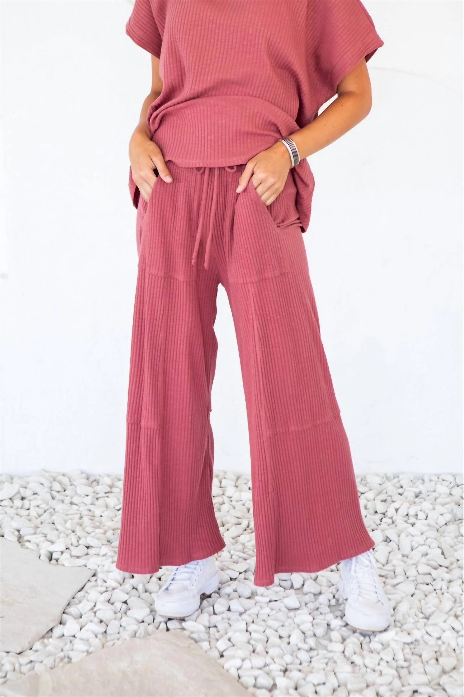 Bella Loungewear Set In Marsala