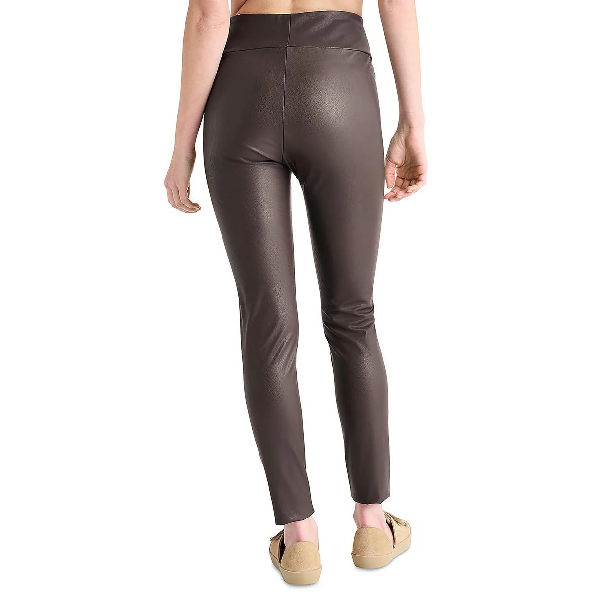 Womens Faux Leather High Rise Skinny Pants
