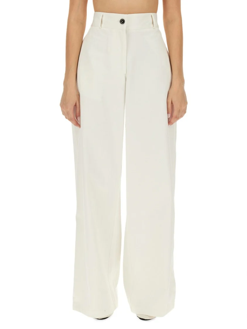 High-Waisted Wide Leg Pants With Clean Lines
