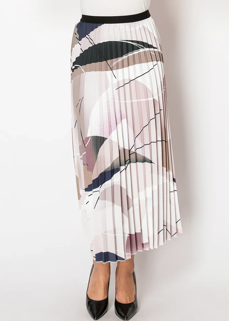 Purple Multi Pleated Skirt