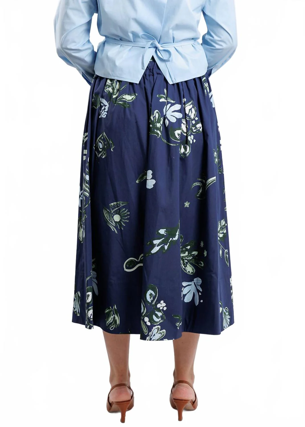 Zambia Printed Skirt In Navy