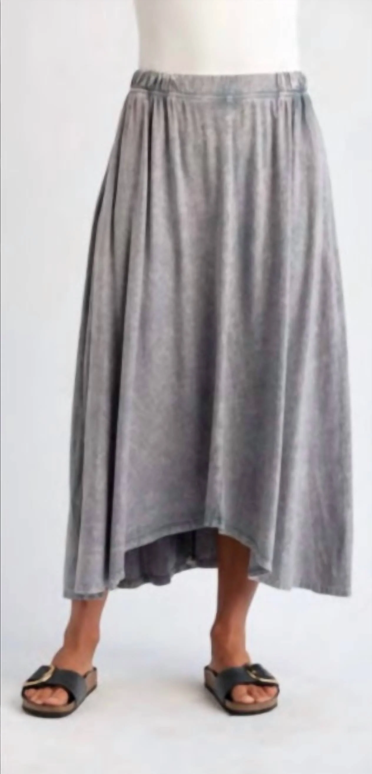 Linen Skirt In Marble