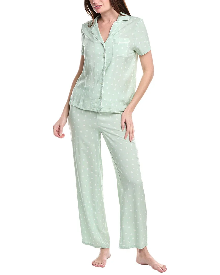 Splendid 2pc Woven Notch Pajama Pant Set