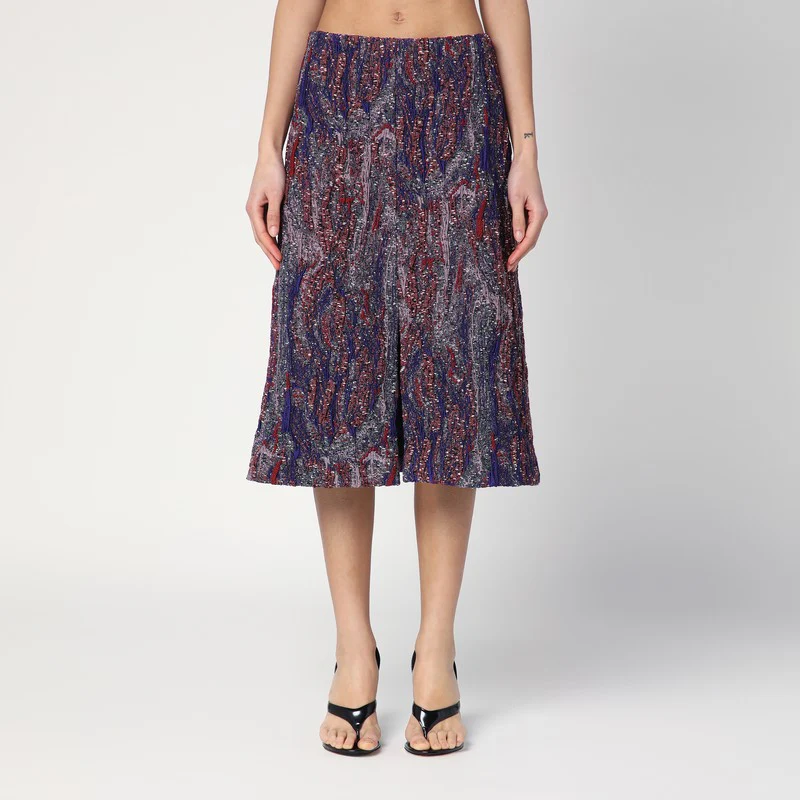 Dries Van Noten Women's Skirt In Jacquard Cotton-Blend Viscose
