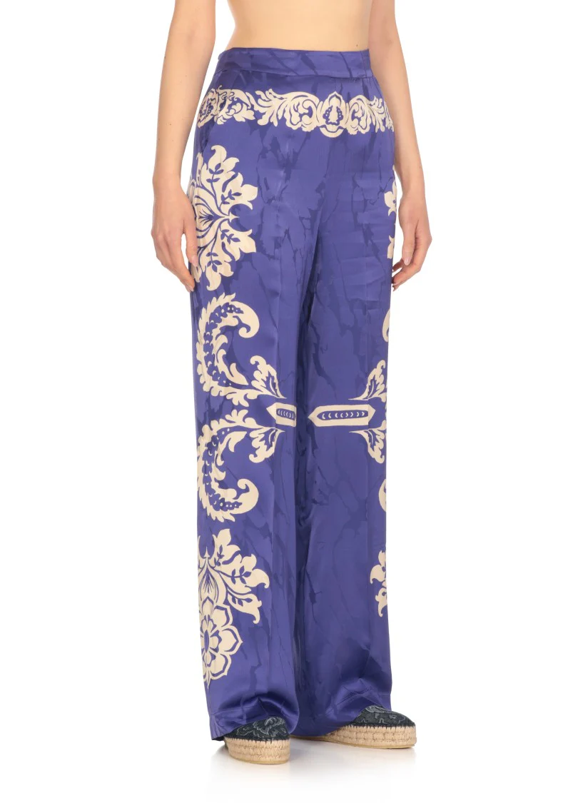 Purple Viscose Pants