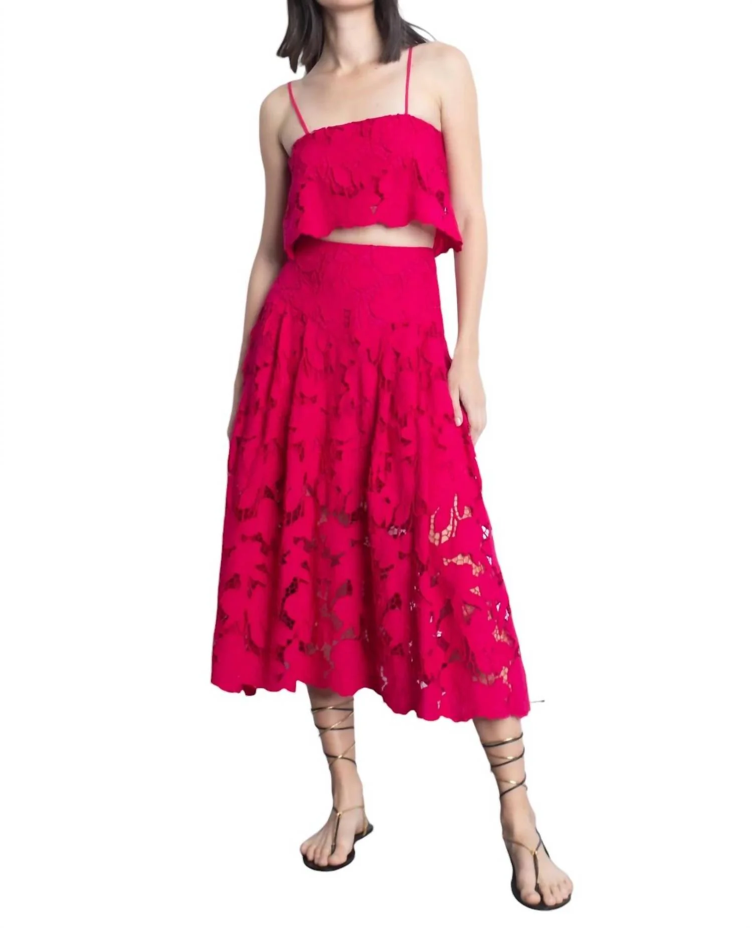 Artemisa Skirt In Pink Lace