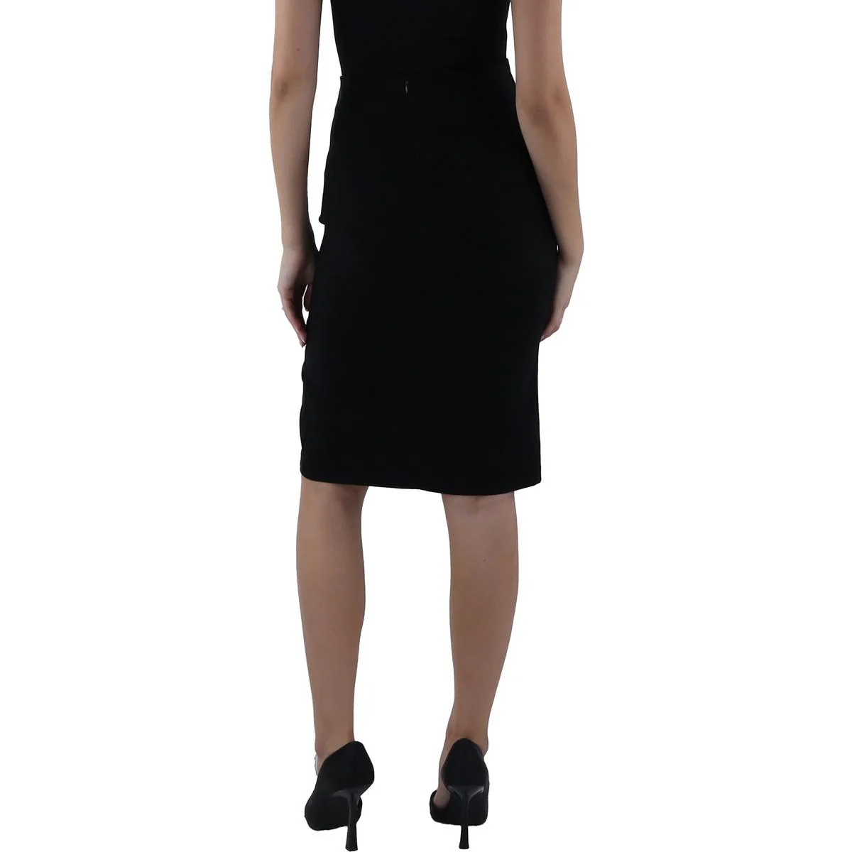Womens Knee Length Split Hem Pencil Skirt