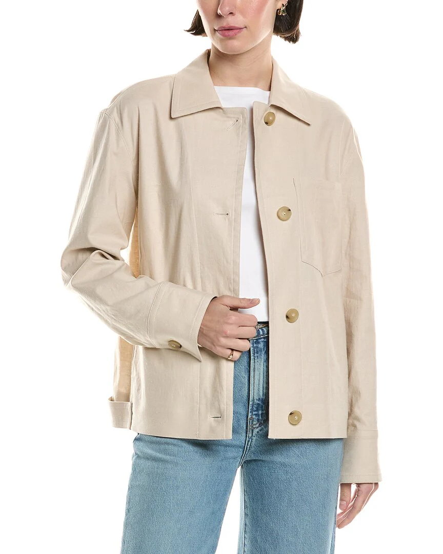 Vince Linen-Blend Jacket