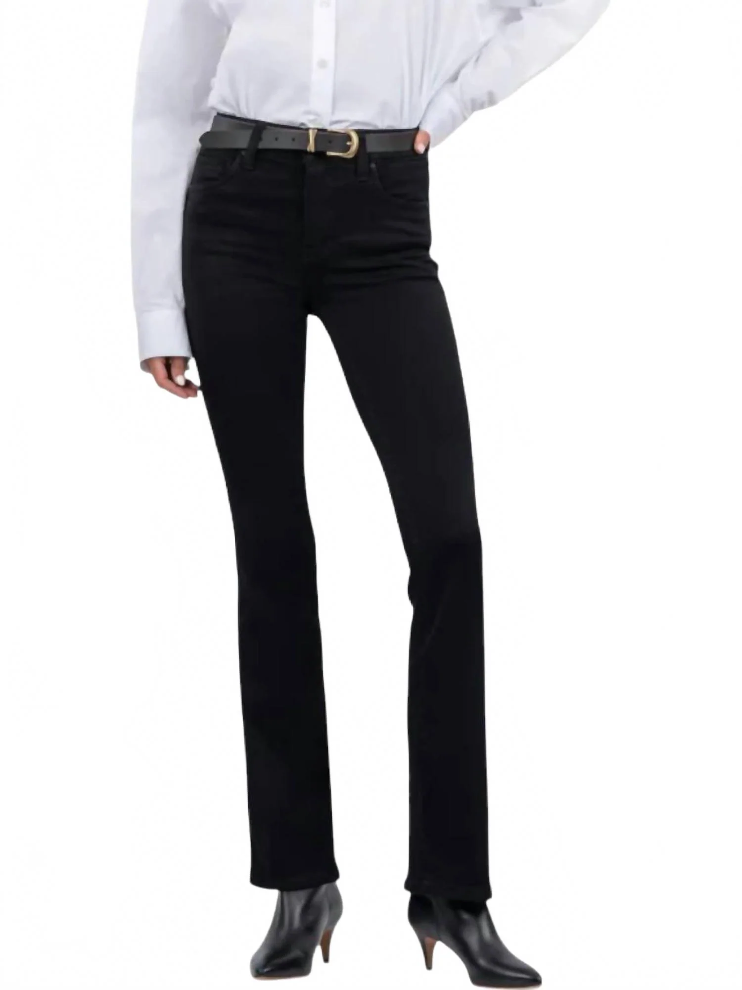 Natalie High Rise Bootcut Jeans In Black