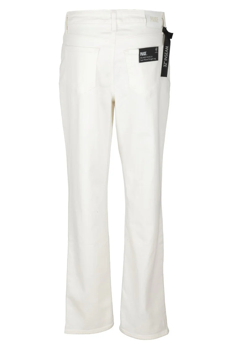 Relaxe Noella Ecru Pants With Five-Pocket Design