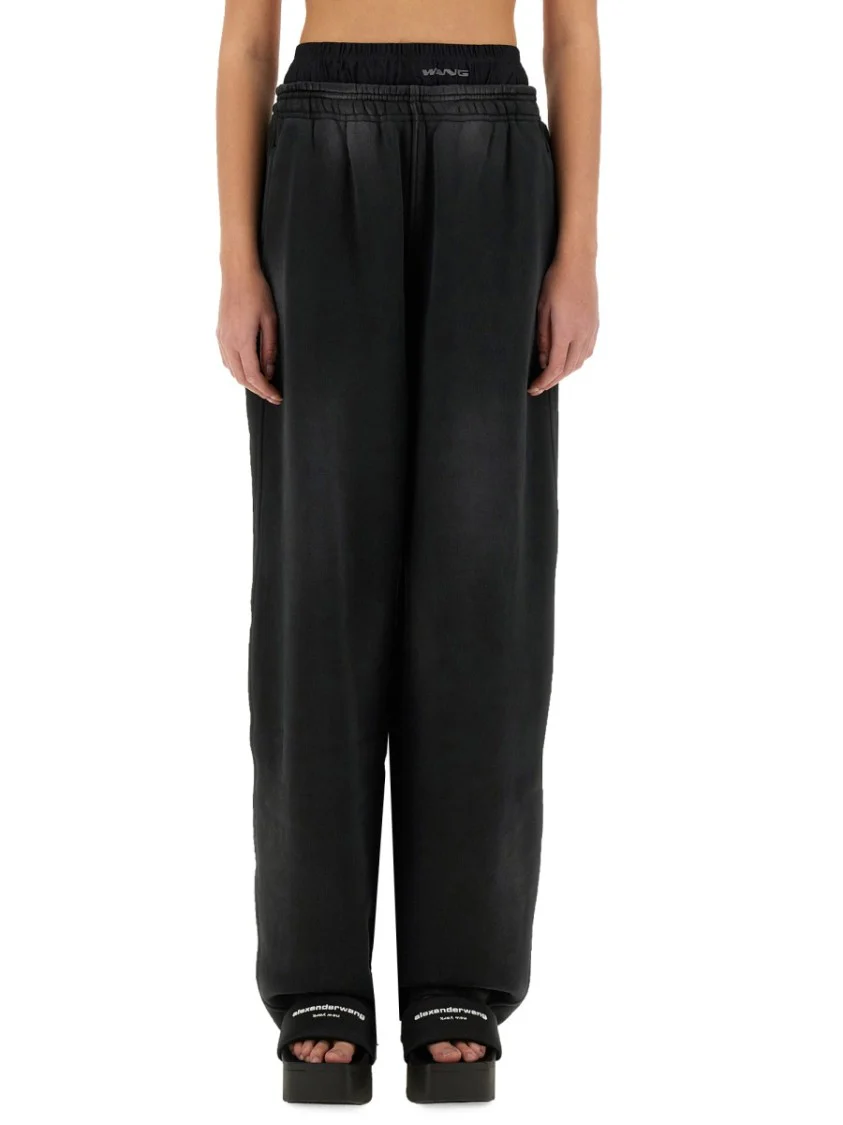 Wide-Fit Pants With Logo Detail