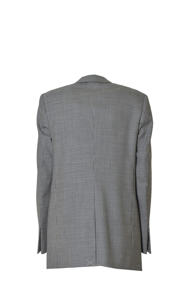 Straight Pied-De-Poule Virgin Wool Twill Blazer