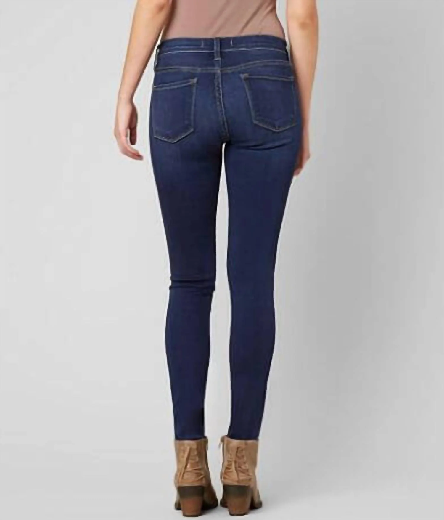Mid Rise Ankle Skinny Jean In Day Dream