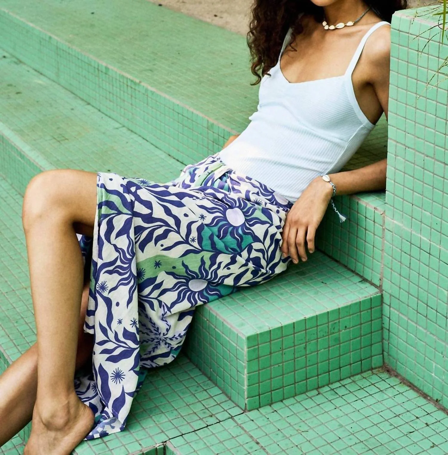 Celia Skirt In Stellar Blue Heli