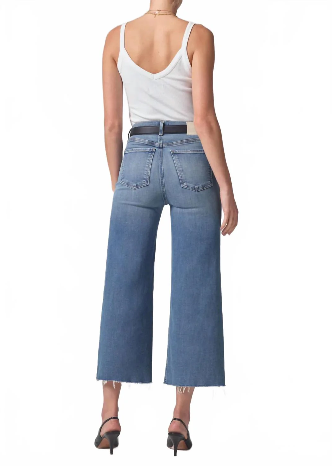 Lyra Crop Wide Leg Jeans In Abliss