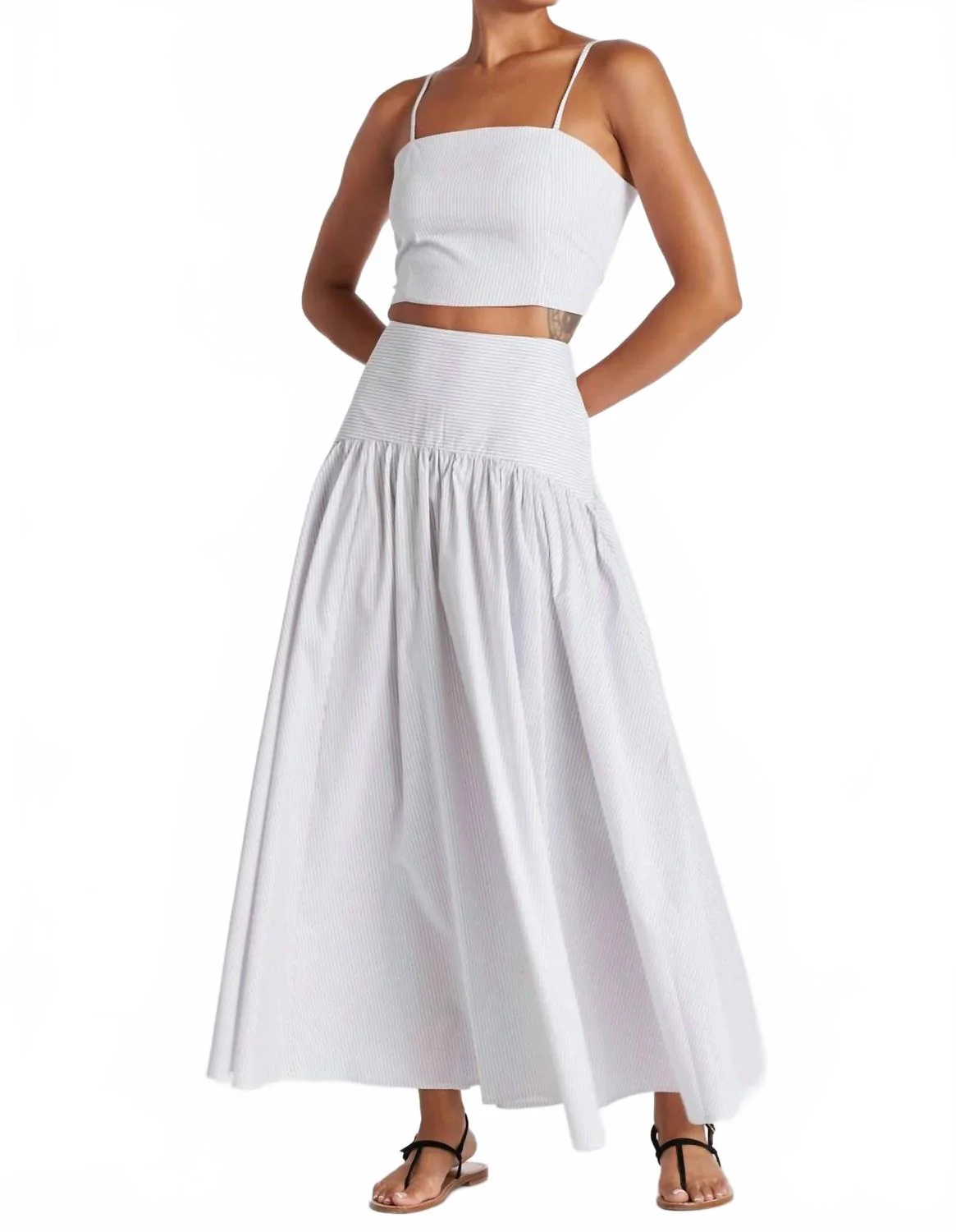 Women's Sorrento Maxi Skirt In Pinstripe