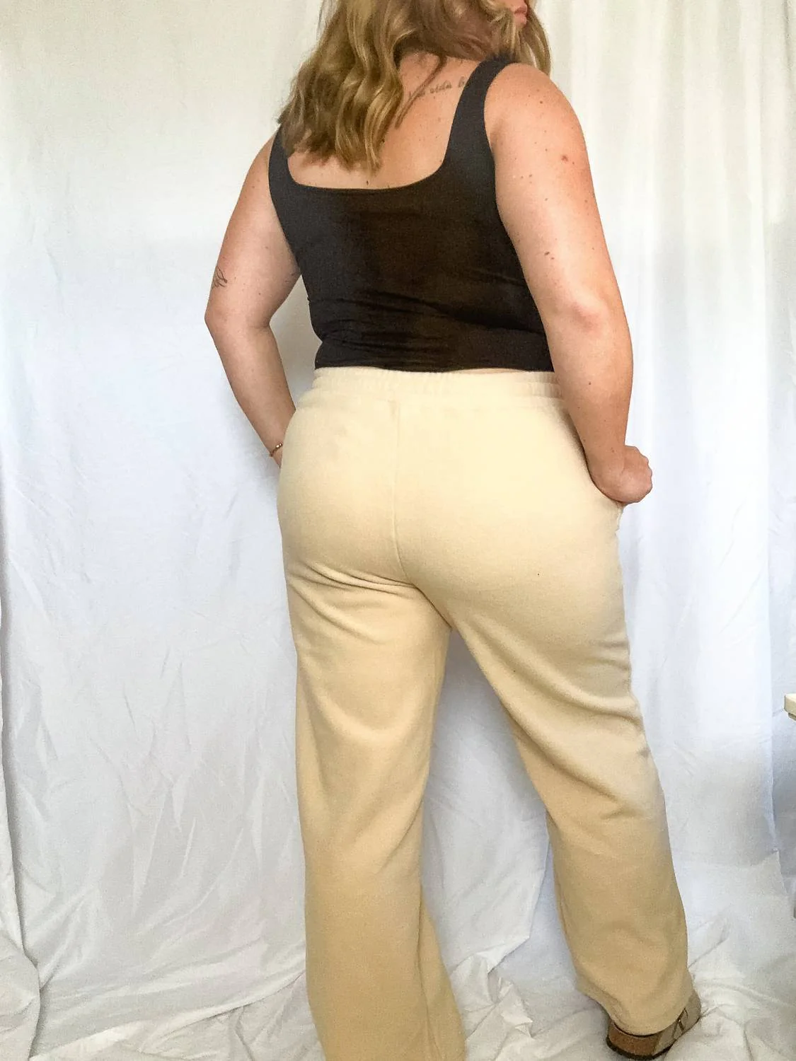 Katy Fleece Lounge Pants In Ivory