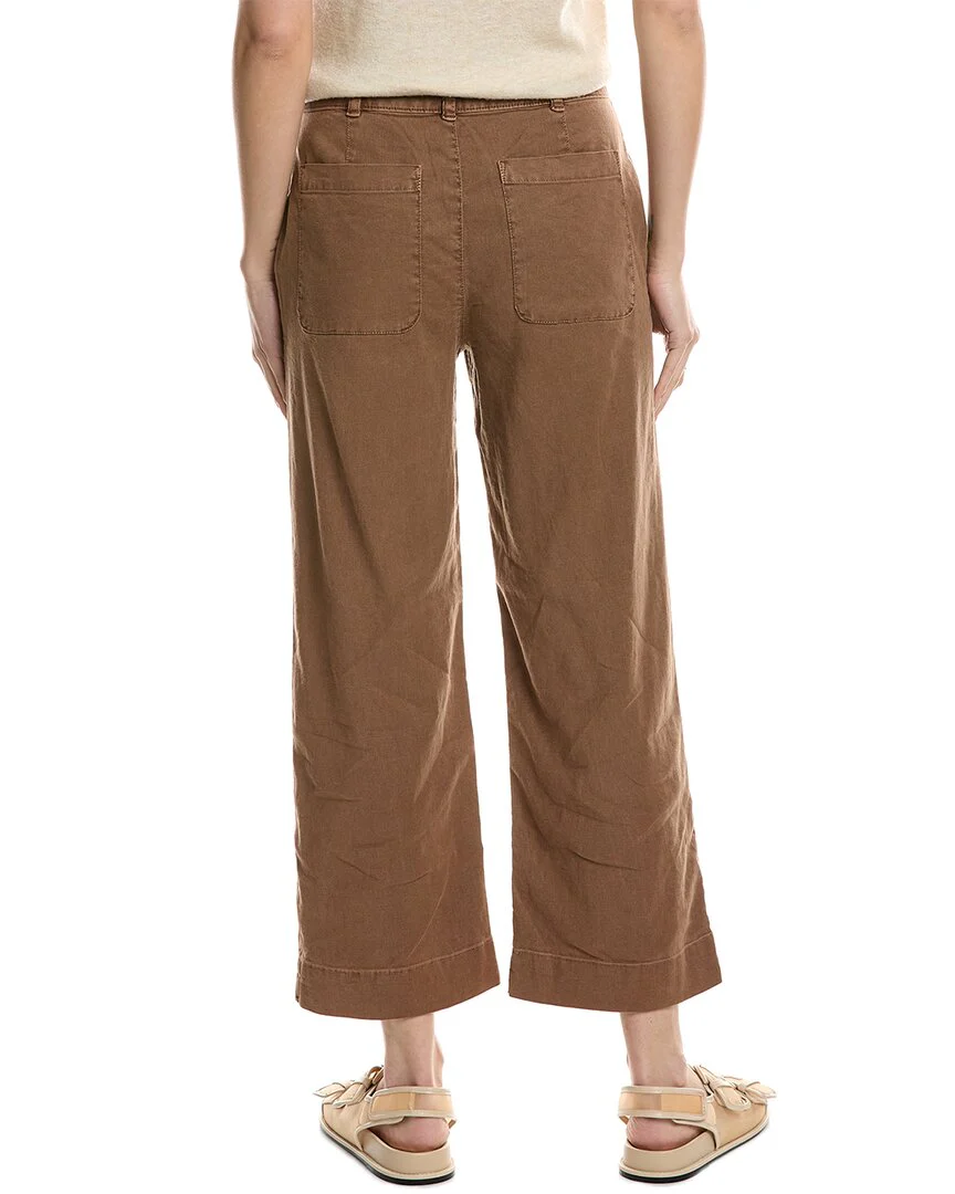 Bella Dahl Saige Wide Leg Crop Linen-Blend Pant