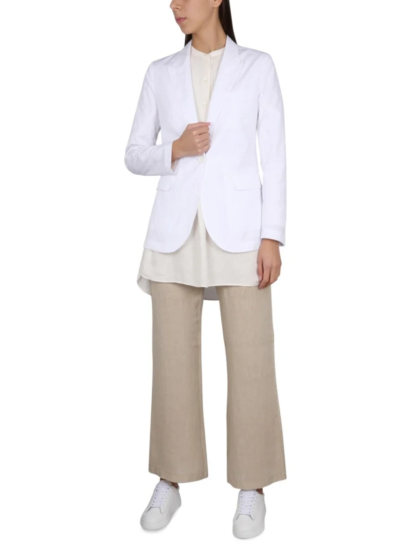 V-Neck Jacket With Tailored Silhouette