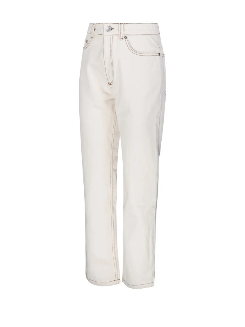 High-Waisted Straight-Leg Jeans With Timeless Five-Pocket Design