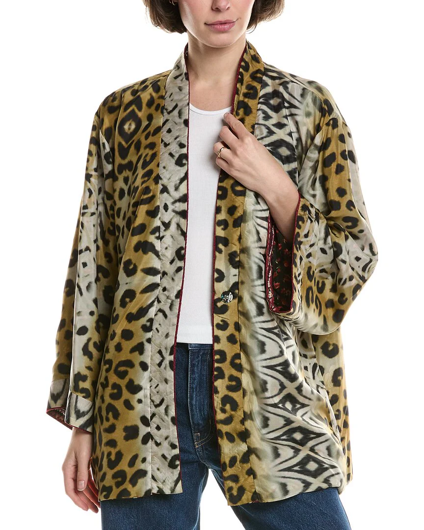 Johnny Was Merhawi Reversible Silk Kimono