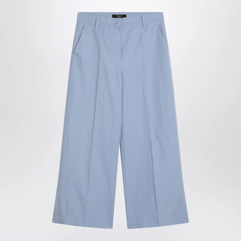 Weekend Max Mara Women's blue Cotton And Linen Pants