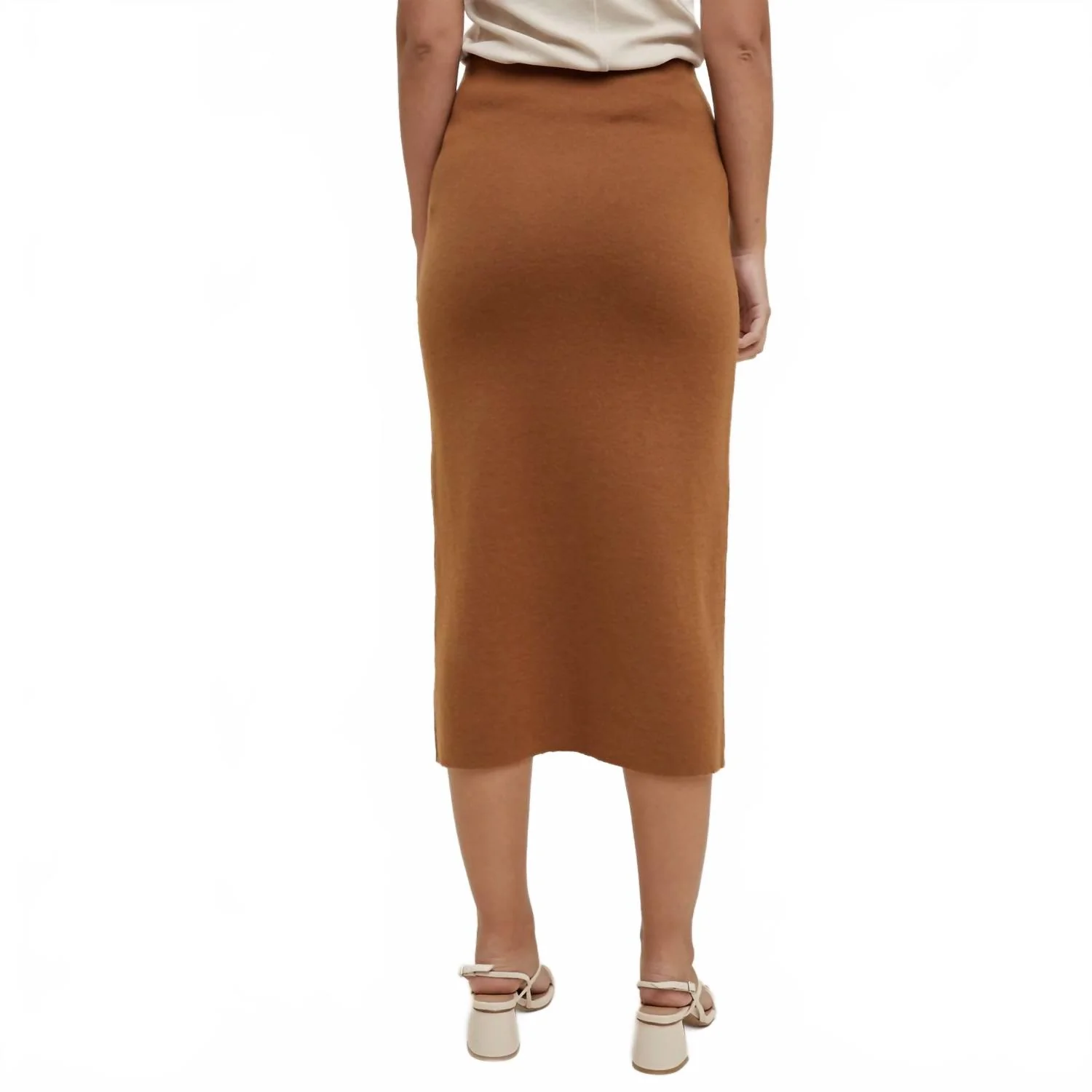 Knit Sweater Skirt In Paprika